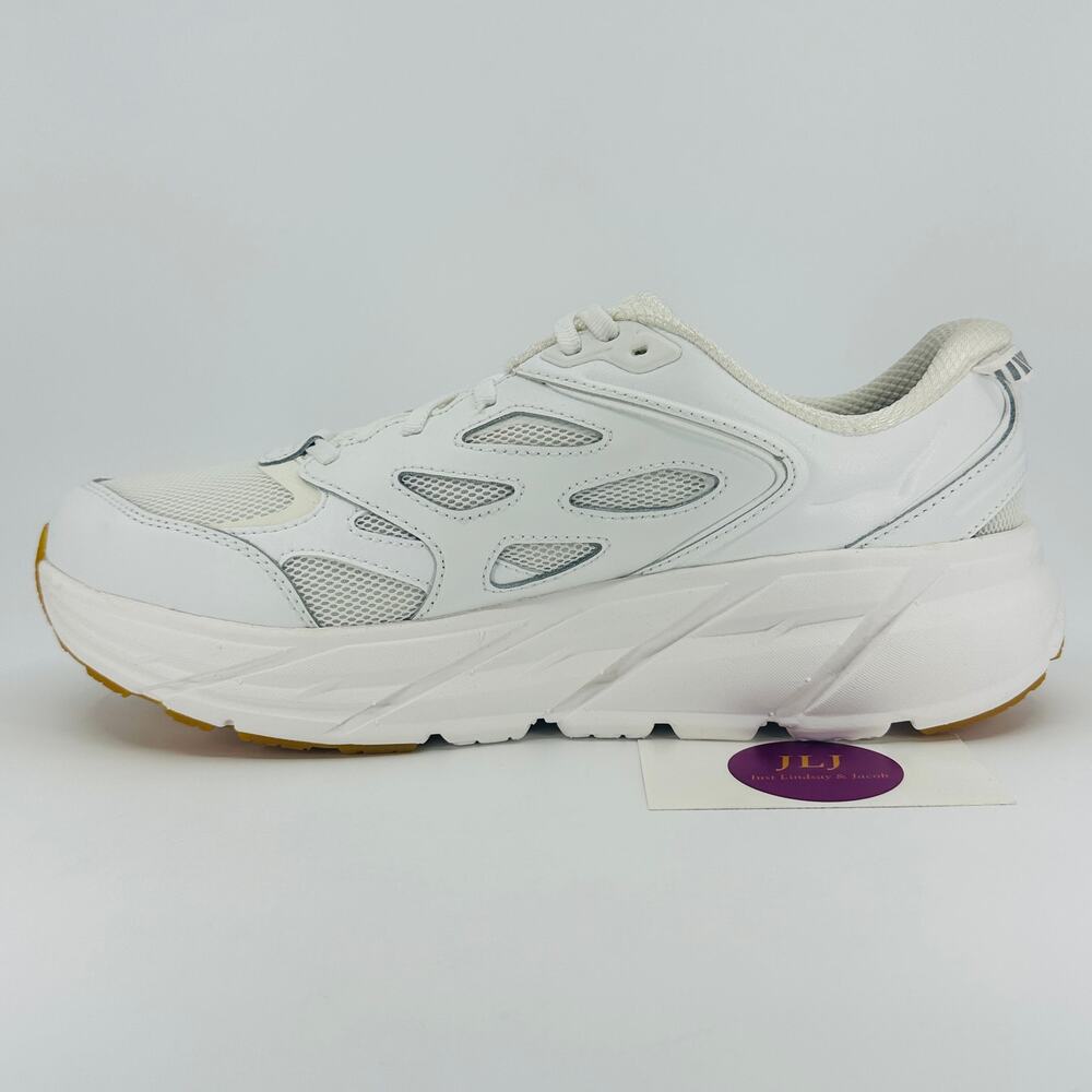 Hoka One One Men's Clifton L Athletics Leather Sneakers White WWC Size 10 / 11 W - Picture 8 of 11
